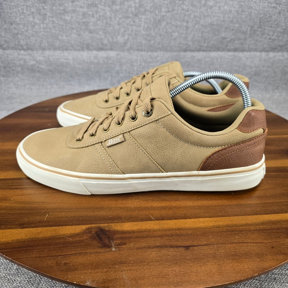 Bass Mens 7011252 Tan Brown Pebbled Synthetic Low Top Sneakers Size 10 US - Picture 2 of 14